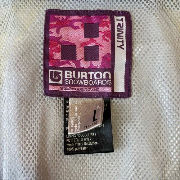 BURTON Snowboard Ski Jacket in Purple and Gray Girls Size 14 - 16 - Picture 11 of 15